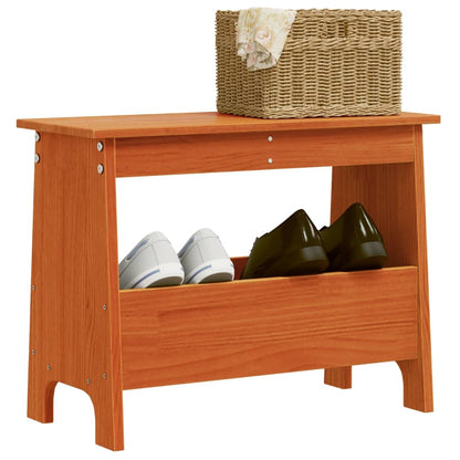 Flurbank Wachsbraun 60x28x45 cm Massivholz Kiefer - Pazzar.ch