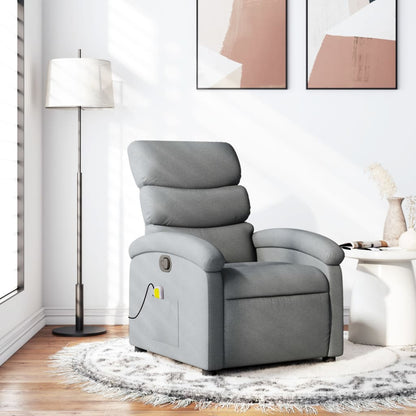 Massagesessel Hellgrau Stoff - Pazzar.ch