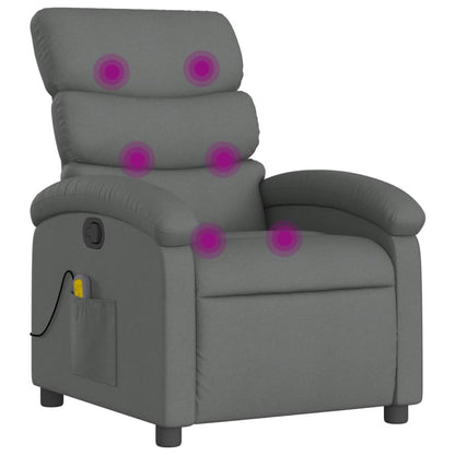 Massagesessel Dunkelgrau Stoff - Pazzar.ch