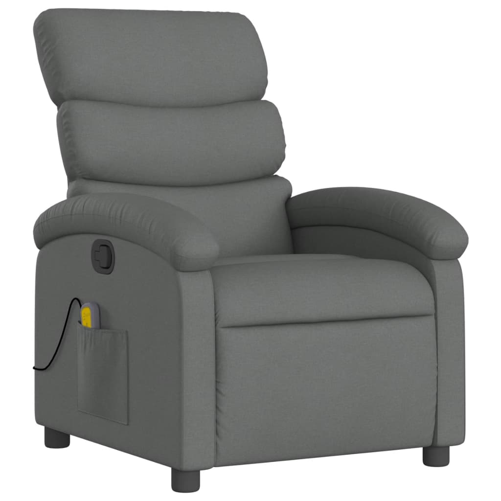 Massagesessel Dunkelgrau Stoff - Pazzar.ch