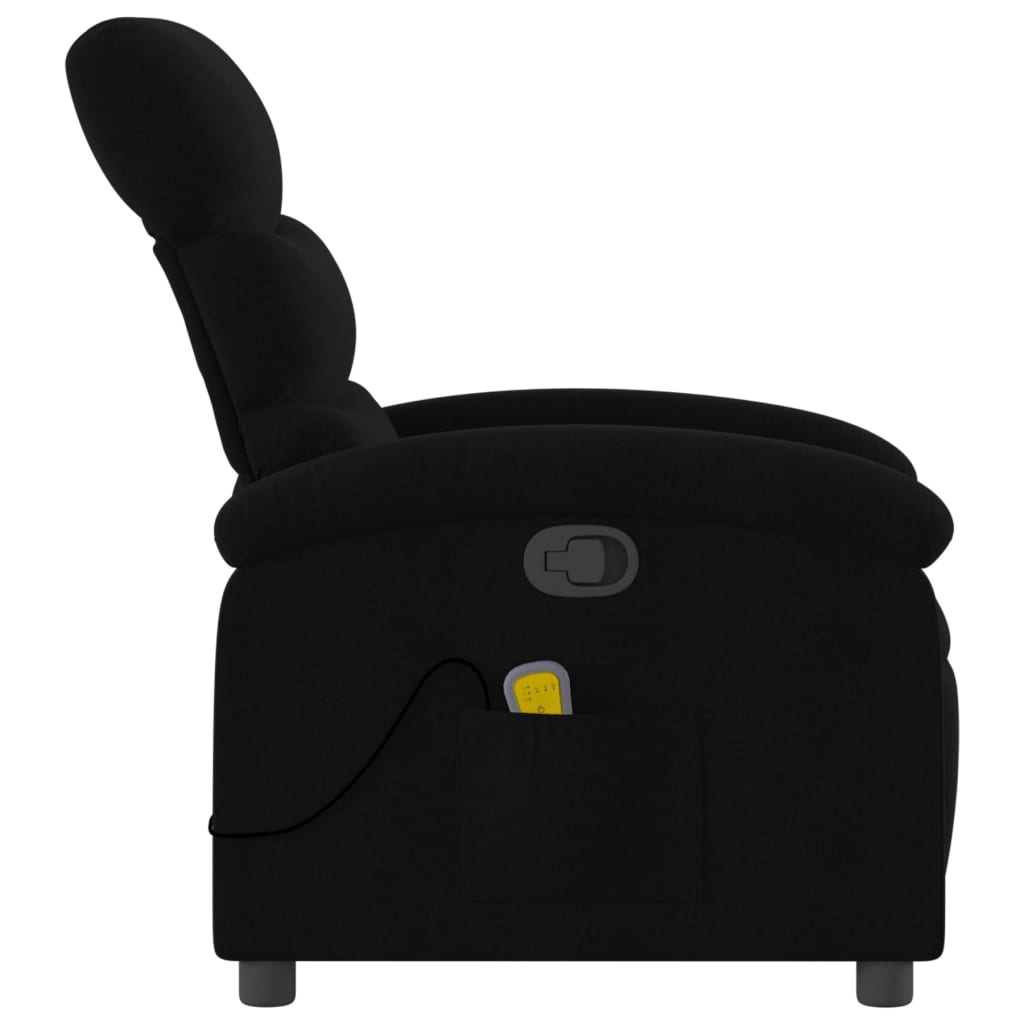 Massagesessel Schwarz Stoff - Pazzar.ch
