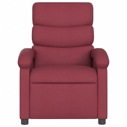 Massagesessel Weinrot Stoff - Pazzar.ch