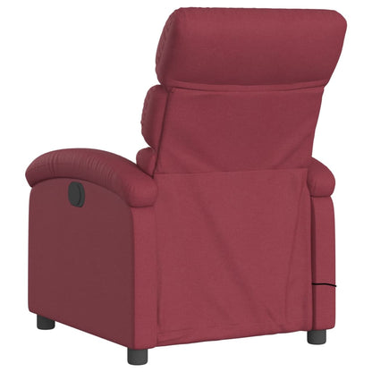 Massagesessel Weinrot Stoff - Pazzar.ch