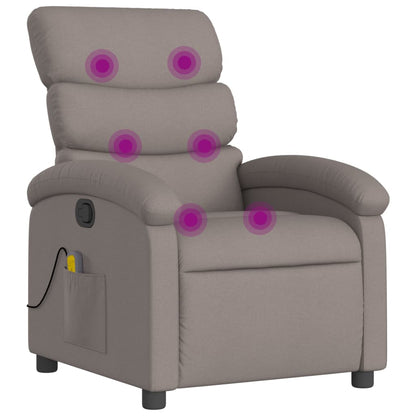 Massagesessel Taupe Stoff - Pazzar.ch