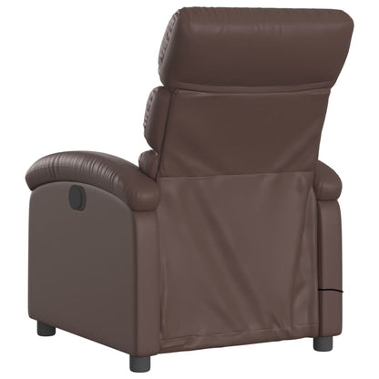 Massagesessel Braun Kunstleder - Pazzar.ch