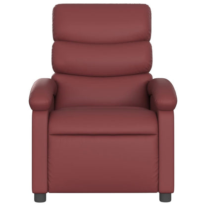 Massagesessel Weinrot Kunstleder - Pazzar.ch