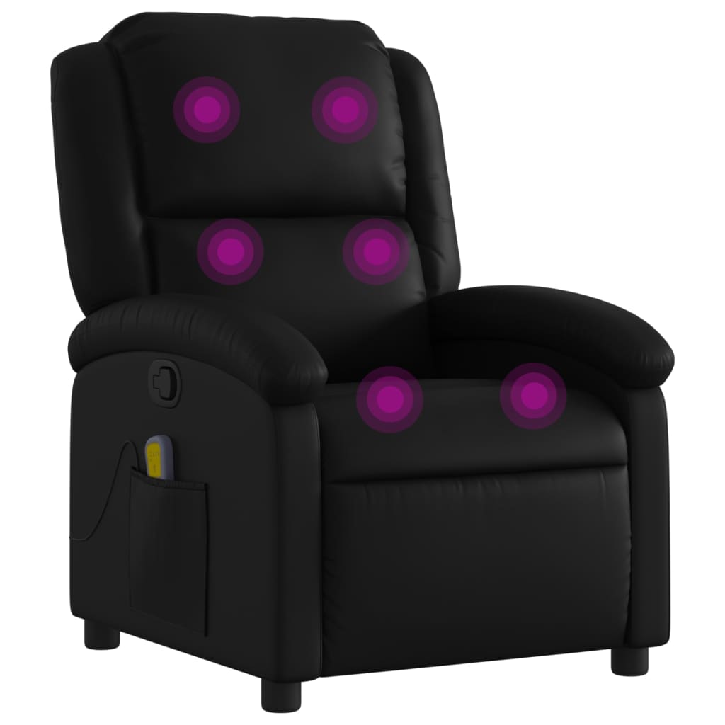 Massagesessel Schwarz Kunstleder - Pazzar.ch