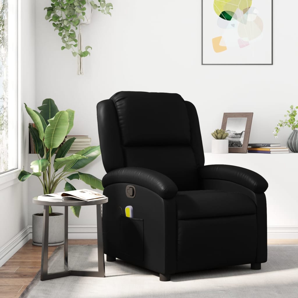 Massagesessel Schwarz Kunstleder - Pazzar.ch
