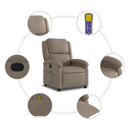 Massagesessel Cappuccino-Braun Kunstleder - Pazzar.ch