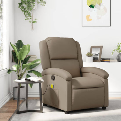 Massagesessel Cappuccino-Braun Kunstleder - Pazzar.ch