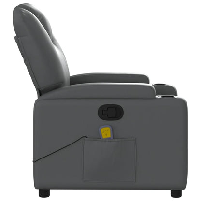Massagesessel Grau Kunstleder - Pazzar.ch