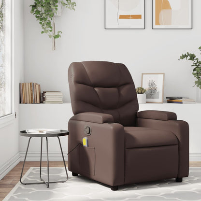 Massagesessel Braun Kunstleder - Pazzar.ch