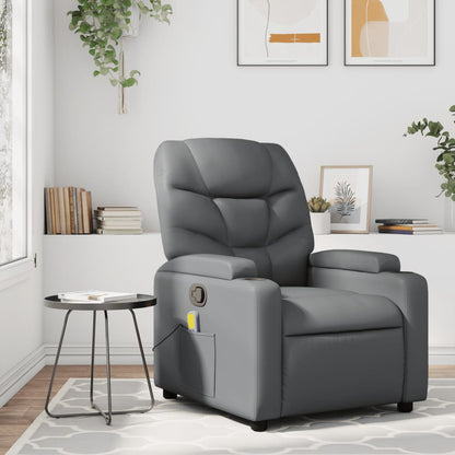 Massagesessel Grau Kunstleder - Pazzar.ch