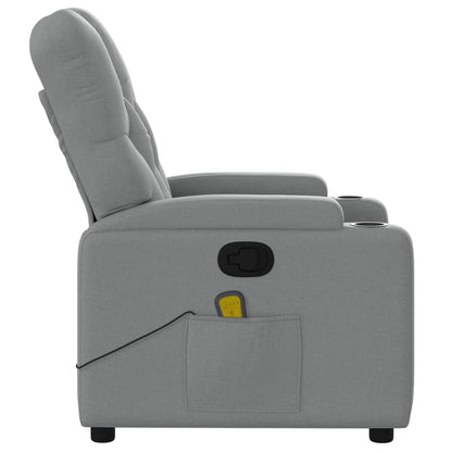 Massagesessel Hellgrau Stoff - Pazzar.ch