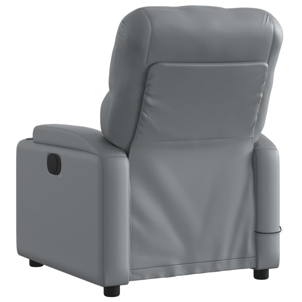 Massagesessel Grau Kunstleder - Pazzar.ch