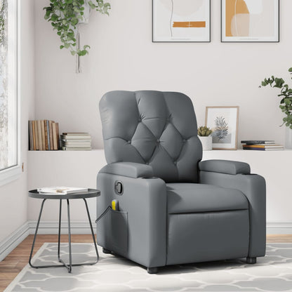 Massagesessel Grau Kunstleder - Pazzar.ch