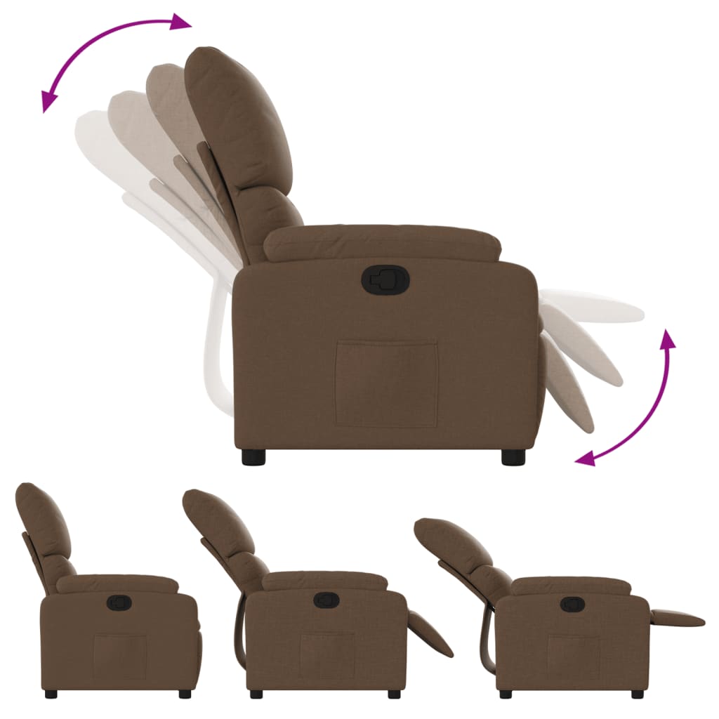 Relaxsessel Braun Stoff - Pazzar.ch