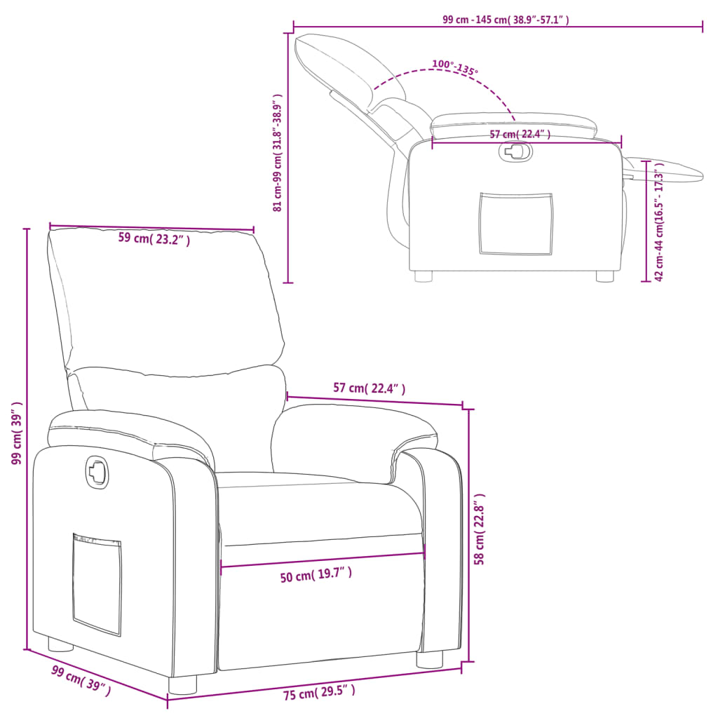 Relaxsessel Braun Stoff - Pazzar.ch
