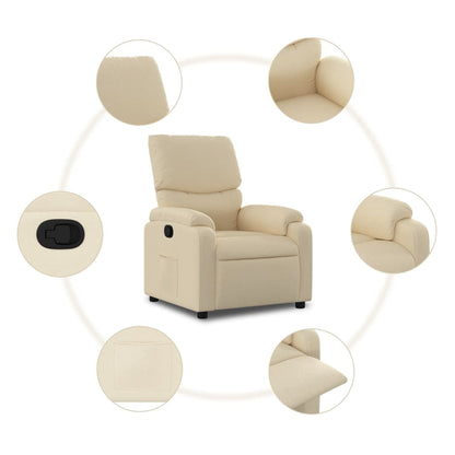 Relaxsessel Creme Stoff - Pazzar.ch