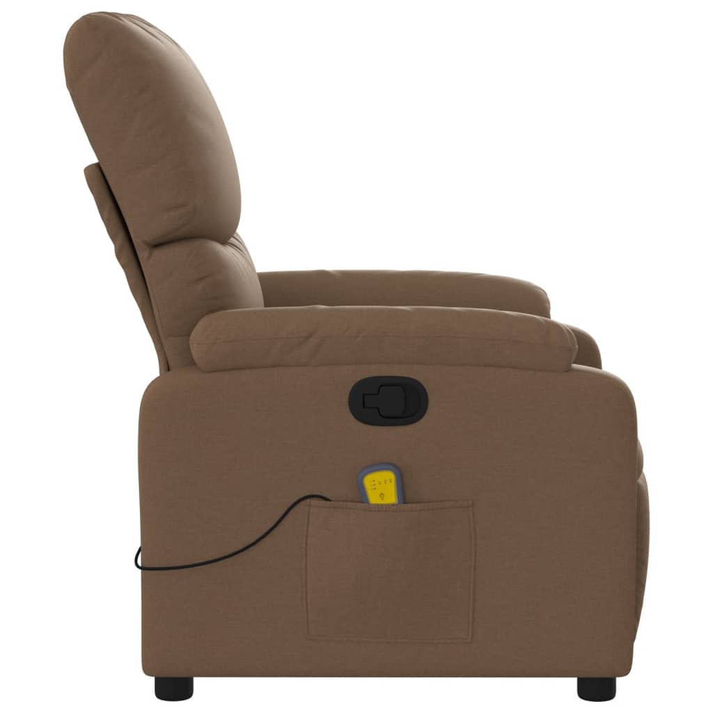 Massagesessel Braun Stoff - Pazzar.ch