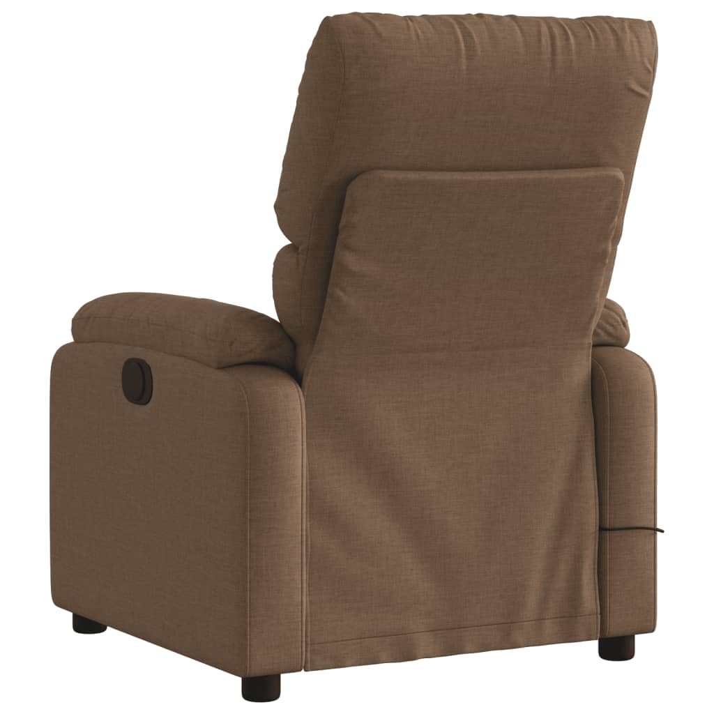 Massagesessel Braun Stoff - Pazzar.ch