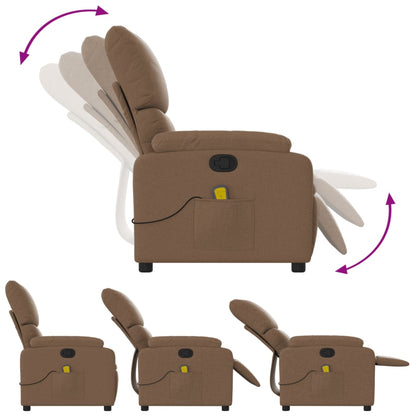 Massagesessel Braun Stoff - Pazzar.ch