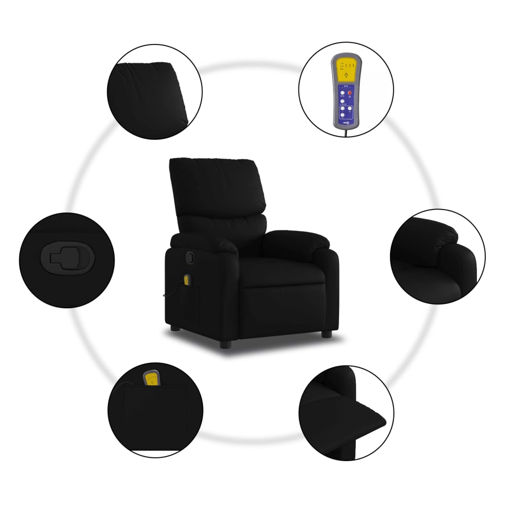 Massagesessel Schwarz Kunstleder - Pazzar.ch