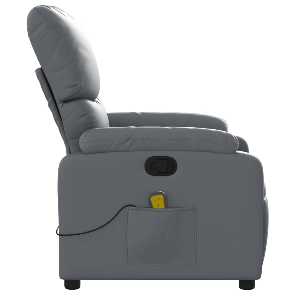Massagesessel Grau Kunstleder - Pazzar.ch