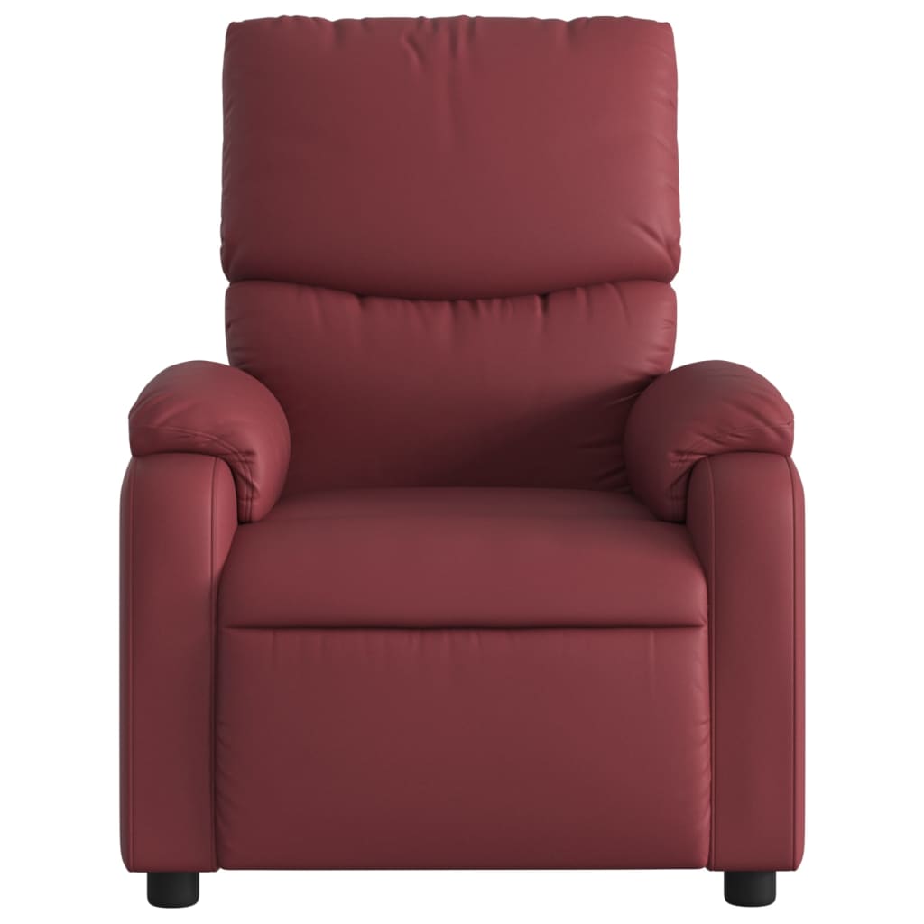 Massagesessel Weinrot Kunstleder - Pazzar.ch