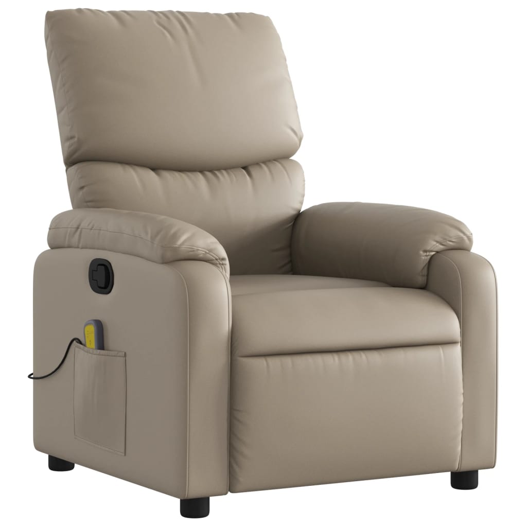 Massagesessel Cappuccino-Braun Kunstleder - Pazzar.ch
