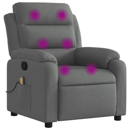 Massagesessel Dunkelgrau Stoff - Pazzar.ch