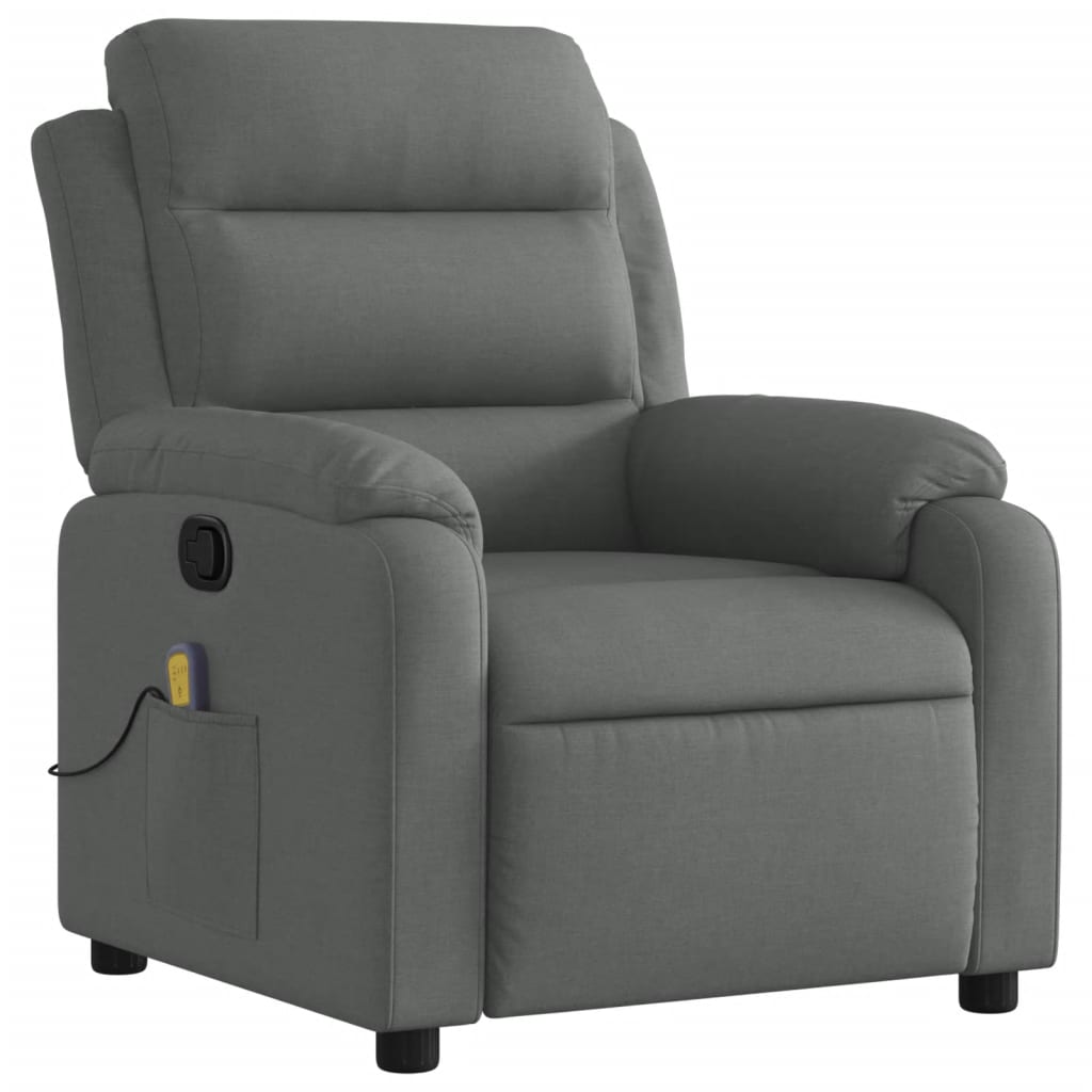 Massagesessel Dunkelgrau Stoff - Pazzar.ch