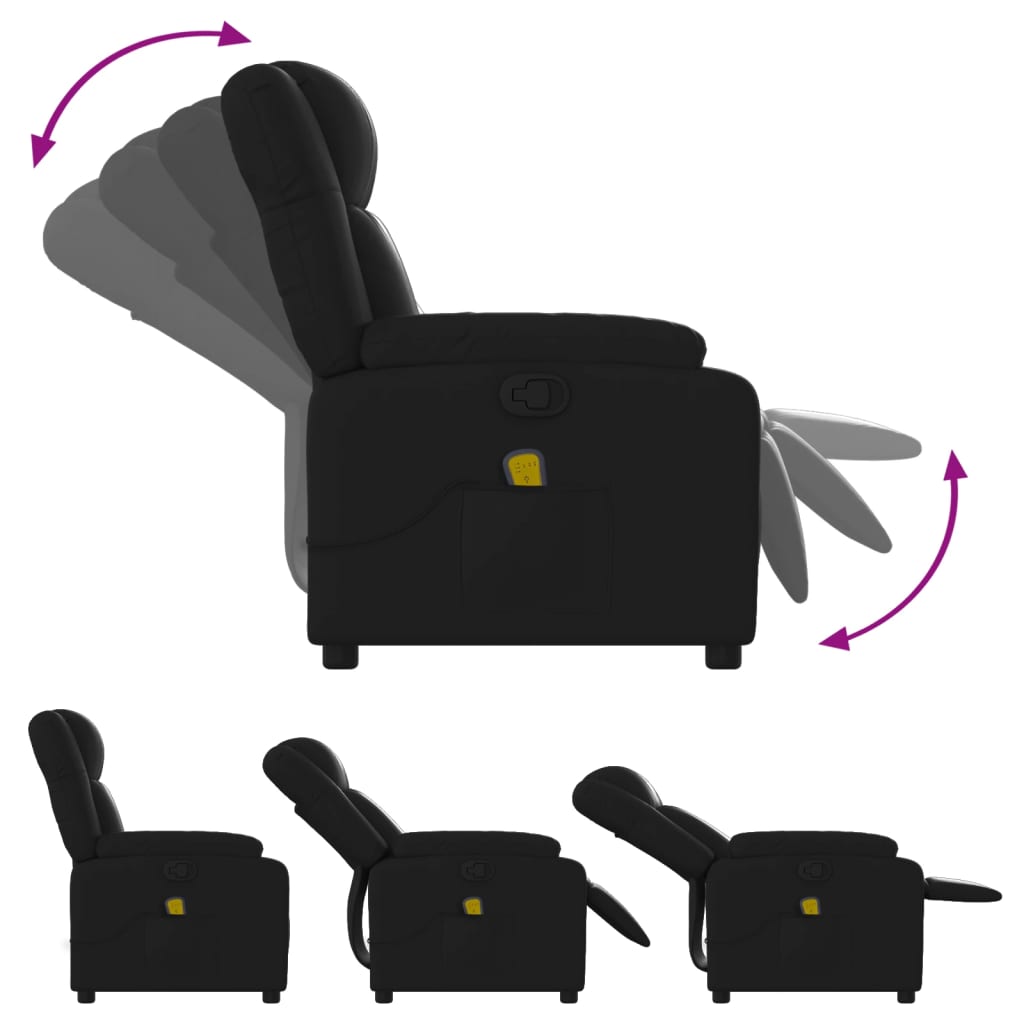 Massagesessel Schwarz Kunstleder - Pazzar.ch
