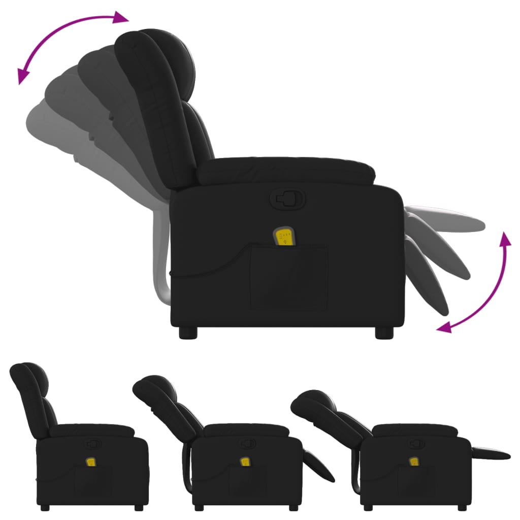 Massagesessel Schwarz Kunstleder - Pazzar.ch