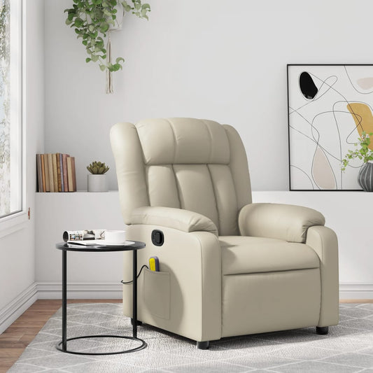 Massagesessel Creme Kunstleder - Pazzar.ch
