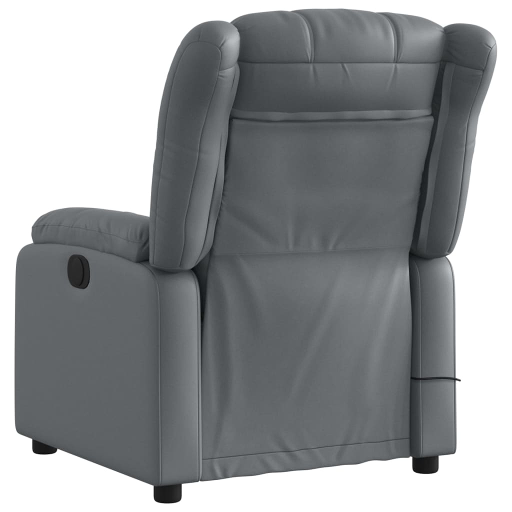 Massagesessel Grau Kunstleder - Pazzar.ch
