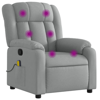 Massagesessel Hellgrau Stoff - Pazzar.ch