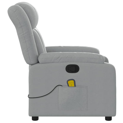 Massagesessel Hellgrau Stoff - Pazzar.ch