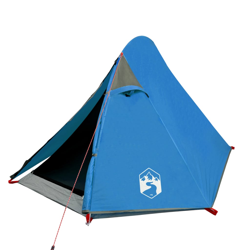 Campingzelt 2 Personen Blau 267x154x117 cm 185T Taft - Pazzar.ch