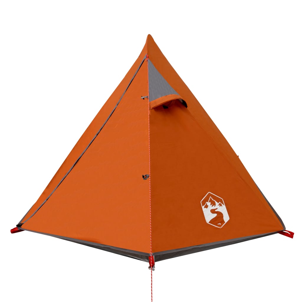 Campingzelt 2 Personen Grau & Orange 267x154x117 cm 185T Taft - Pazzar.ch