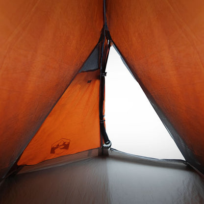 Campingzelt 2 Personen Grau und Orange Wasserfest - Pazzar.ch
