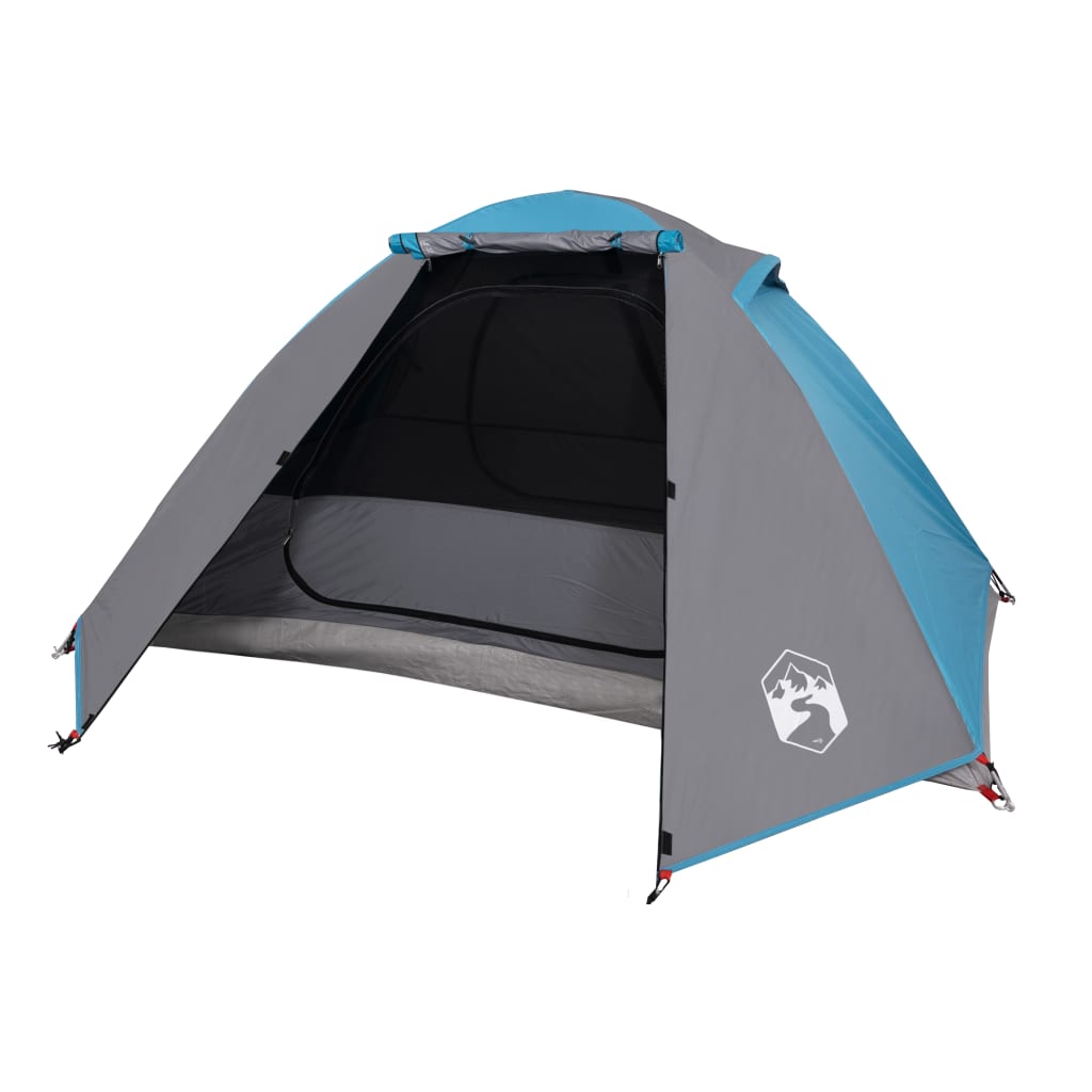 Campingzelt 2 Personen Blau 224x248x118 cm 185T Taft - Pazzar.ch