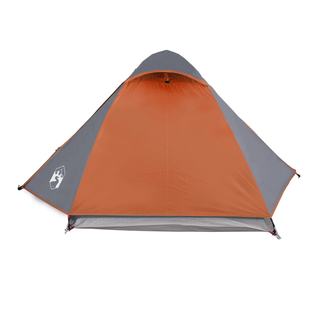 Campingzelt 2 Personen Grau & Orange 224x248x118 cm 185T Taft - Pazzar.ch