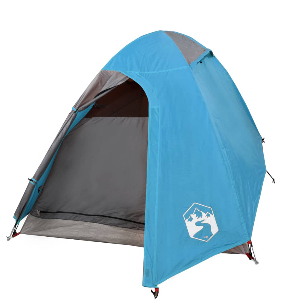 Campingzelt 2 Personen Blau 254x135x112 cm 185T Taft - Pazzar.ch