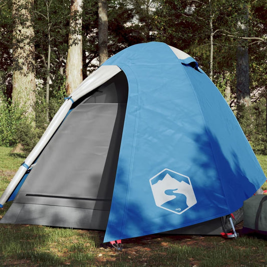 Campingzelt 2 Personen Blau 254x135x112 cm 185T Taft - Pazzar.ch
