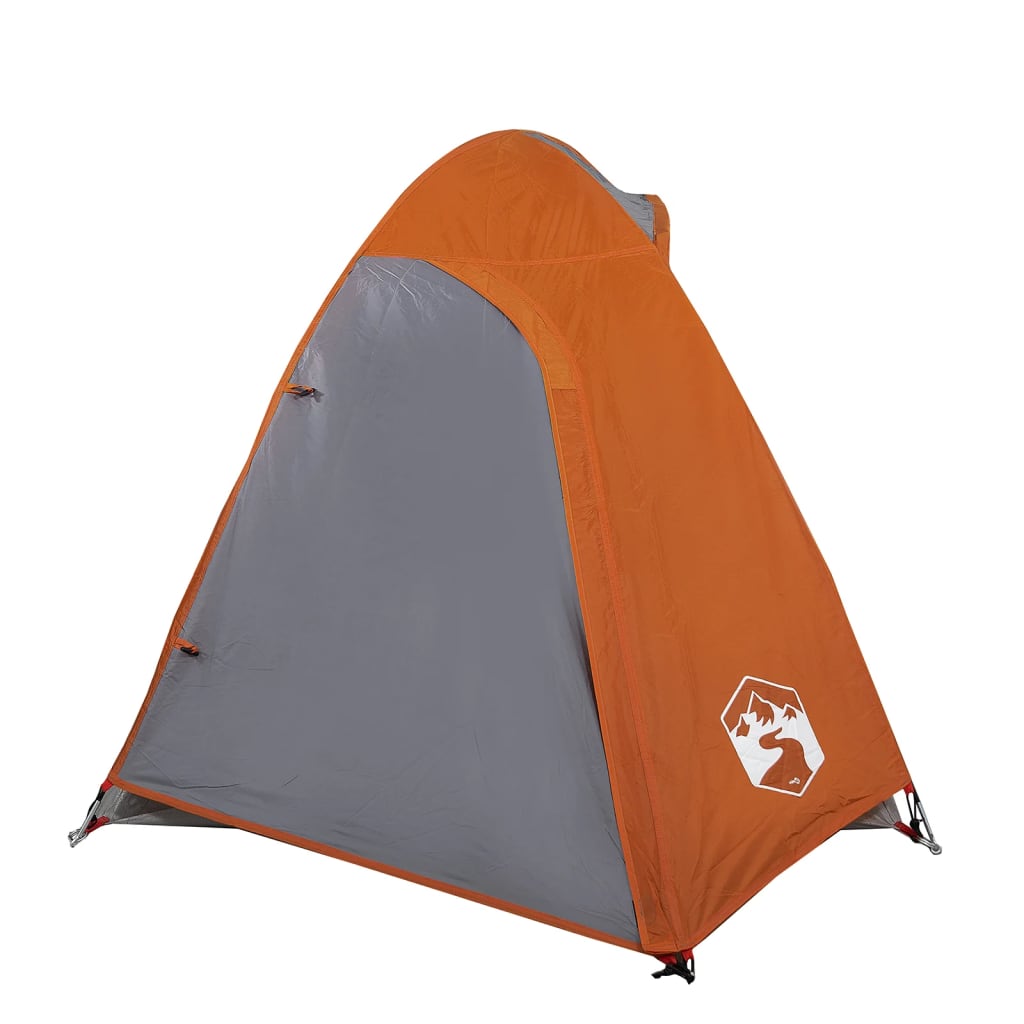 Campingzelt 2 Personen Grau & Orange 254x135x112 cm 185T Taft - Pazzar.ch
