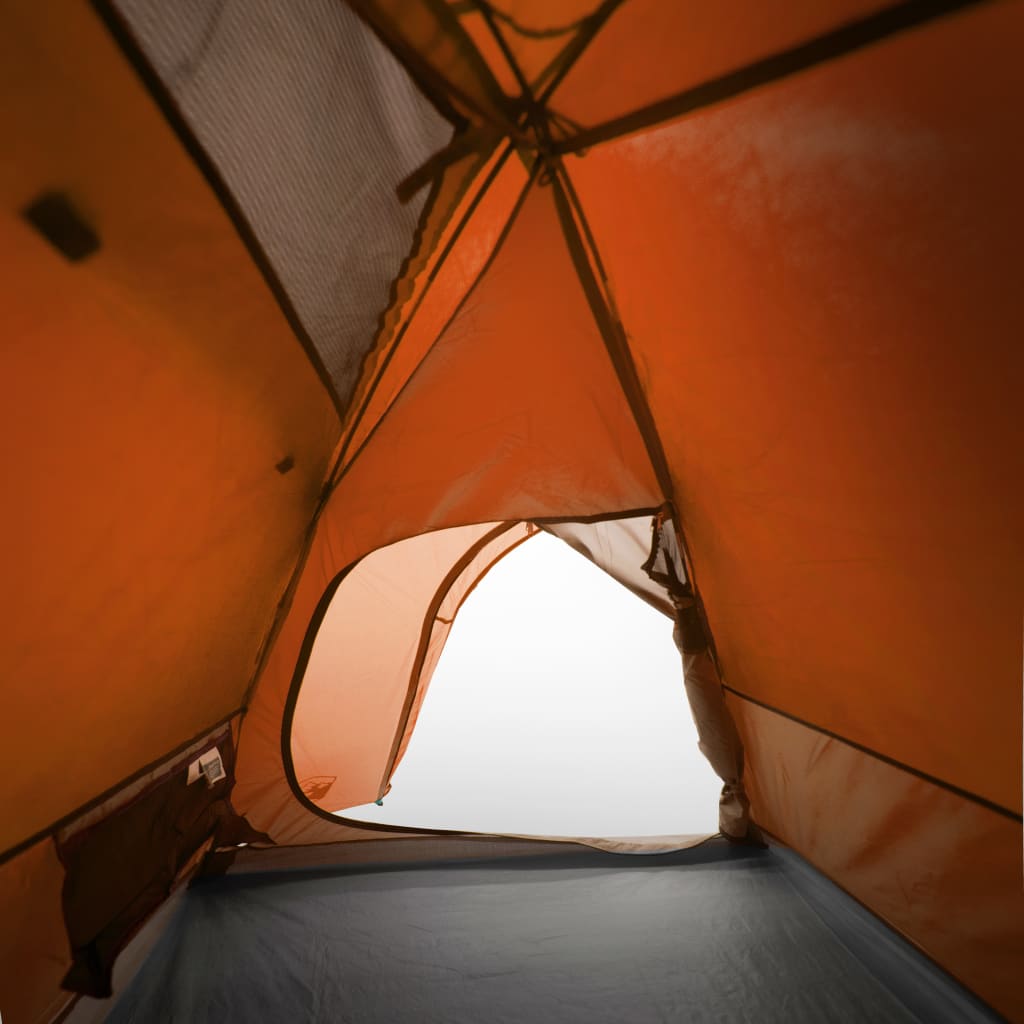 Campingzelt 2 Personen Grau und Orange Wasserfest - Pazzar.ch
