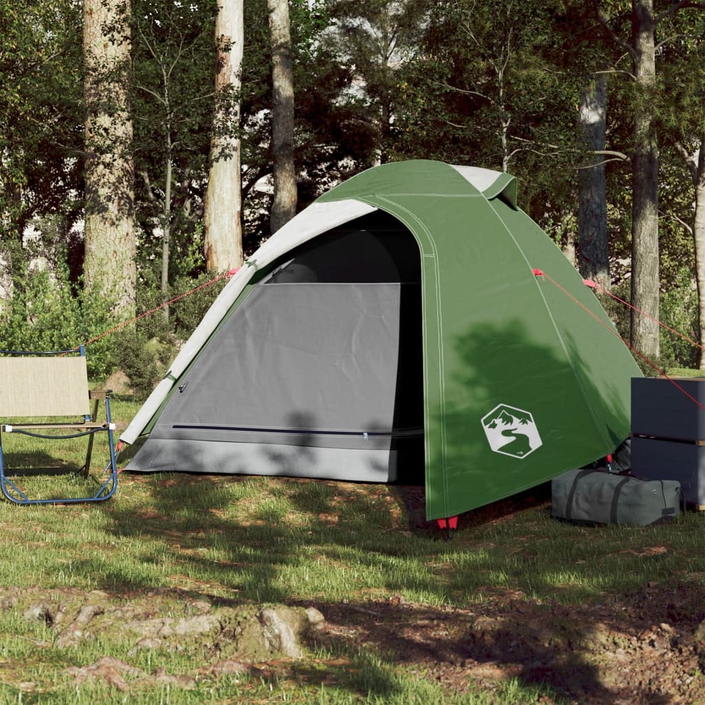 Campingzelt 2 Personen Grün 264x210x125 cm 185T Taft - Pazzar.ch