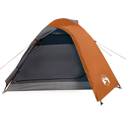 Campingzelt 2 Personen Grau & Orange 264x210x125 cm 185T Taft - Pazzar.ch