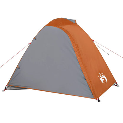 Campingzelt 2 Personen Grau & Orange 264x210x125 cm 185T Taft - Pazzar.ch